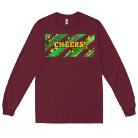 Burgundy leopar and cowhide with cheers Long Sleeve Tee - AdoDesignShop
