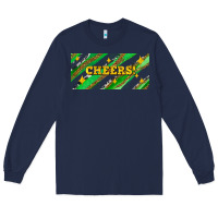 Navy leopar and cowhide with cheers Long Sleeve Tee - AdoDesignShop