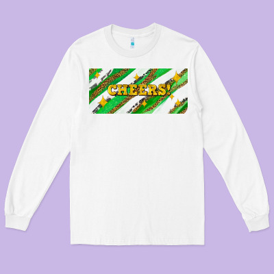 Leopar And Cowhide With Cheers Long Sleeve Tee Designed By Adodesignshop