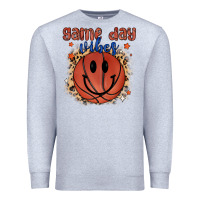Heather Grey game day vibes Premium Sweatshirt - MaliasSmallBusiness