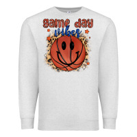 Oatmeal Heather game day vibes Premium Sweatshirt - MaliasSmallBusiness