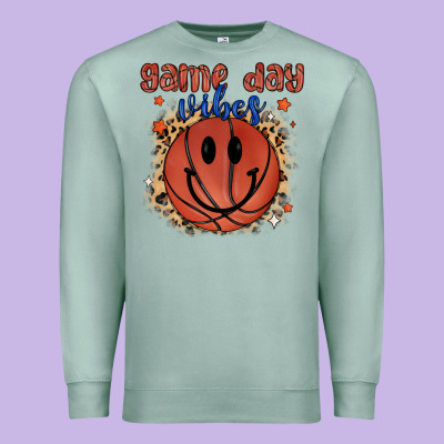 Game Day Vibes Premium Sweatshirt Designed By Maliassmallbusiness
