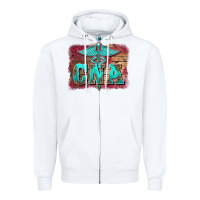 White western nurse certified nurse  assistant medilcal symbol  background Zipper Hoodie - BarkalooDesign