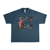 Midnight Navy wild and free Urban Heavy Tee - CowhideDigitalArt