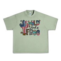 Oil Green wild and free Urban Heavy Tee - CowhideDigitalArt