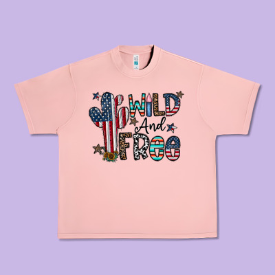 Wild And Free Urban Heavy Tee Designed By Cowhidedigitalart