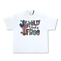 White wild and free Urban Heavy Tee - CowhideDigitalArt