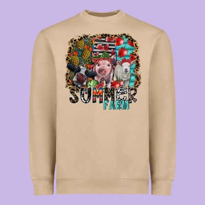 Summer Farm Heavyweight Sweatshirt Designed By Sublimationcraftshop