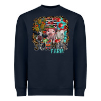 Navy summer farm Heavyweight Sweatshirt - SublimationCraftShop