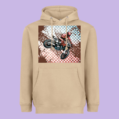 Born To Ride Dirty Bikes Heavyweight Hoodie Designed By Maliassmallbusiness