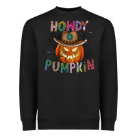 Black howdy pumpkin Heavyweight Sweatshirt - CowhideDigitalArt