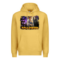 Antique Gold Halloween Wolf Premium Hoodie - LillyAllenDesigns