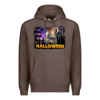 Coffee Halloween Wolf Premium Hoodie - LillyAllenDesigns