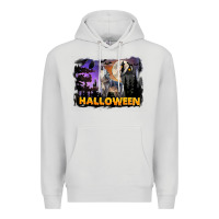 Dove Grey Halloween Wolf Premium Hoodie - LillyAllenDesigns