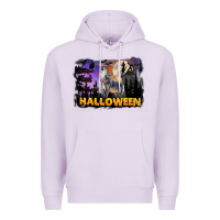 Lilac Halloween Wolf Premium Hoodie - LillyAllenDesigns