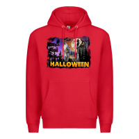 Red Halloween Wolf Premium Hoodie - LillyAllenDesigns