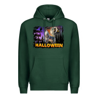 Sports Green Halloween Wolf Premium Hoodie - LillyAllenDesigns