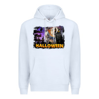 White Halloween Wolf Premium Hoodie - LillyAllenDesigns