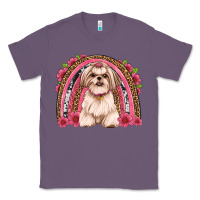 Lavender shih tzu floral rainbow Classic Tee - JahusDesignShop