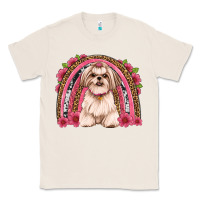 Natural shih tzu floral rainbow Classic Tee - JahusDesignShop