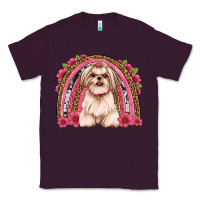 Plum shih tzu floral rainbow Classic Tee - JahusDesignShop