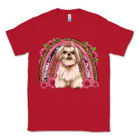 Red shih tzu floral rainbow Classic Tee - JahusDesignShop