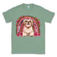 Sage shih tzu floral rainbow Classic Tee - JahusDesignShop