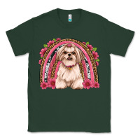 Sports Green shih tzu floral rainbow Classic Tee - JahusDesignShop