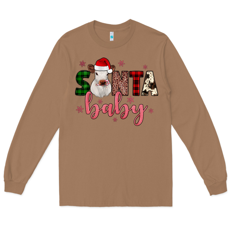 Santa Baby Cow Long Sleeve Tee by JahusDesignShop | Teevron
