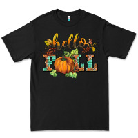 Black hello fall pumpkin Premium Tee - BarkalooDesign