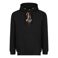 Black western cowgirl Heavyweight Hoodie - NancyCooperArtShop