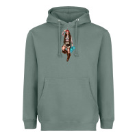 Sage western cowgirl Heavyweight Hoodie - NancyCooperArtShop