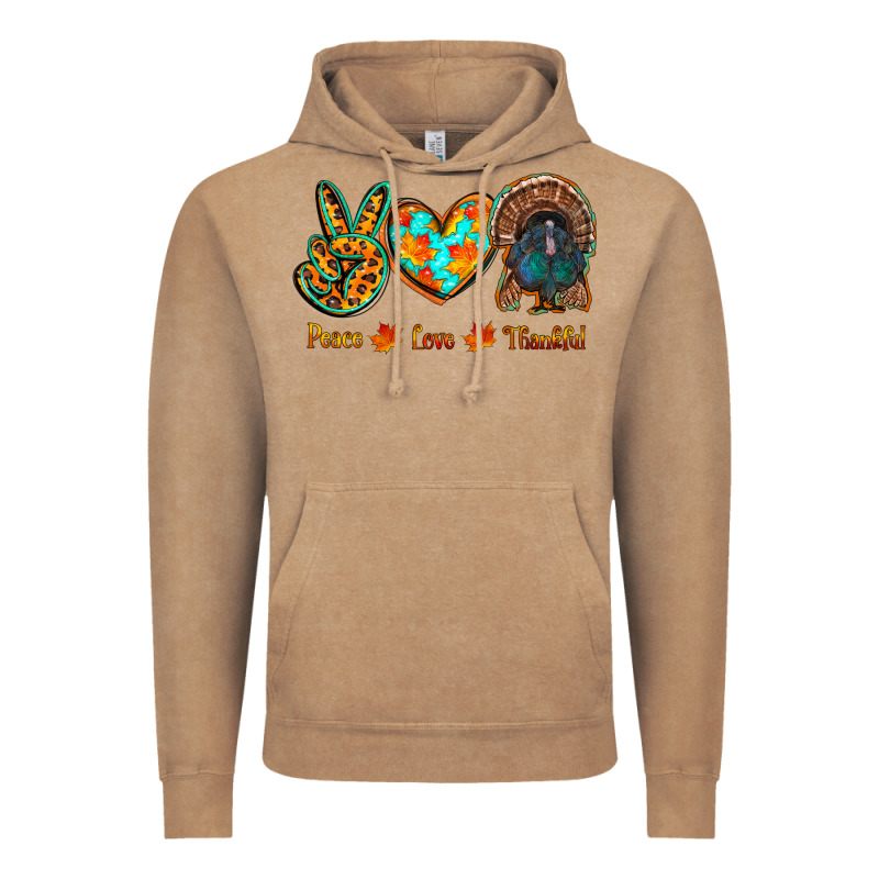 Peace Love Thankful Vintage Hoodie by RanaPortraitStore | Teevron