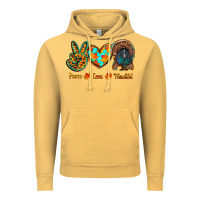Vintage Mustard peace love thankful Vintage Hoodie - RanaPortraitStore