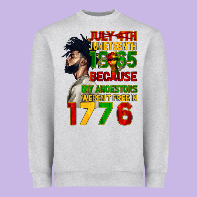 July 4th Juneteenth 1865 Heavyweight Sweatshirt Designed By Cowgirlartshop