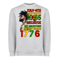 Heather Grey July 4th Juneteenth 1865 Heavyweight Sweatshirt - CowGirlArtShop