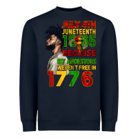 Navy July 4th Juneteenth 1865 Heavyweight Sweatshirt - CowGirlArtShop