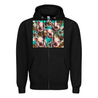 Black western cowhide sunflower baby pig Zipper Hoodie - BarkalooDesign