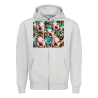 Western Cowhide Sunflower Baby Pig Zipper Hoodie | Teevron
