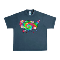 Midnight Navy lgbtq america map Urban Heavy Tee - HRA Design Shop