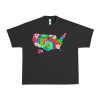 Pigment Black lgbtq america map Urban Heavy Tee - HRA Design Shop