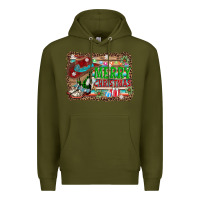 Army Green merry christmas western boots Premium Hoodie - AdoDesignShop