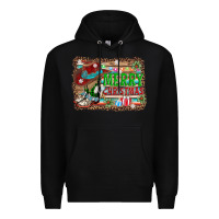 Black merry christmas western boots Premium Hoodie - AdoDesignShop