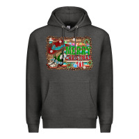 Charcoal Heather merry christmas western boots Premium Hoodie - AdoDesignShop
