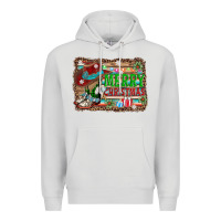 Dove Grey merry christmas western boots Premium Hoodie - AdoDesignShop