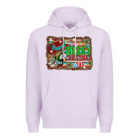 Lilac merry christmas western boots Premium Hoodie - AdoDesignShop
