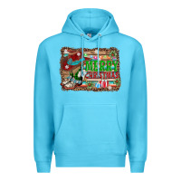 Ocean Blue merry christmas western boots Premium Hoodie - AdoDesignShop
