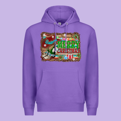 Merry Christmas Western Boots Premium Hoodie Designed By Adodesignshop