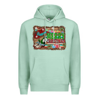 Seafoam merry christmas western boots Premium Hoodie - AdoDesignShop