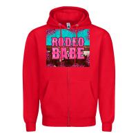 Red rodeo babe cowhide leopard turquoise Zipper Hoodie - BarkalooDesign